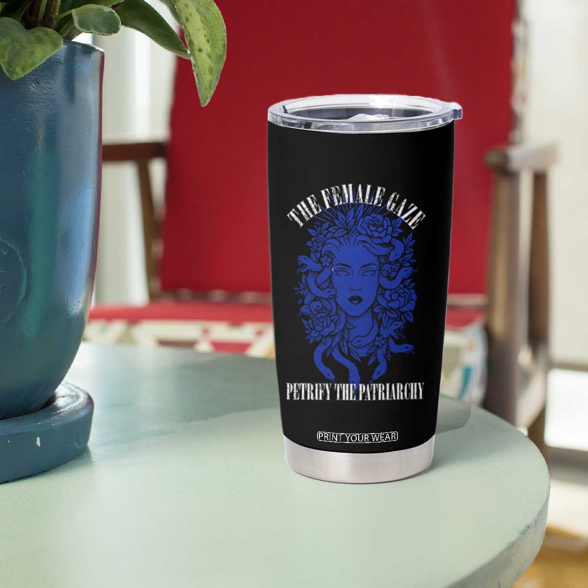 Medusa Feminist Tumbler Cup Womens Rights Mythical Empowerment Graphic TS10 Print Your Wear