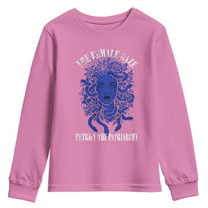Medusa Feminist Youth Sweatshirt Womens Rights Mythical Empowerment Graphic TS10 Azalea Print Your Wear