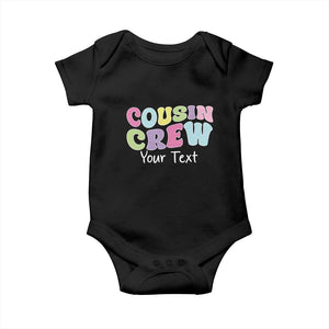 Personalized Matching Cousin Crew Baby Onesie Custom Name Retro Family Reunion Cousins Vacation TS10 Black Print Your Wear