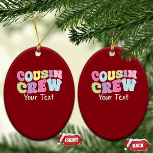 Personalized Matching Cousin Crew Ceramic Ornament Custom Name Retro Family Reunion Cousins Vacation TS10 Print Your Wear