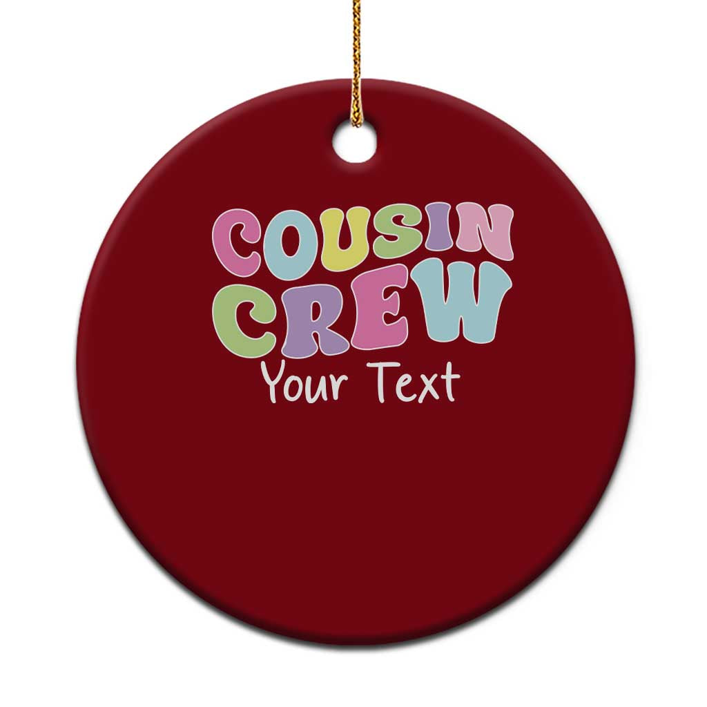 Personalized Matching Cousin Crew Ceramic Ornament Custom Name Retro Family Reunion Cousins Vacation TS10 1pc Red Print Your Wear