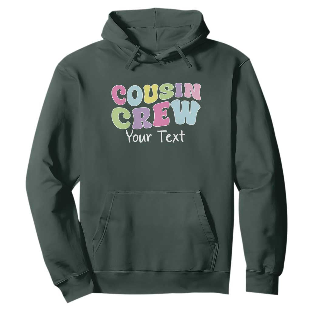 Personalized Matching Cousin Crew Hoodie Custom Name Retro Family Reunion Cousins Vacation TS10 Dark Forest Green Print Your Wear