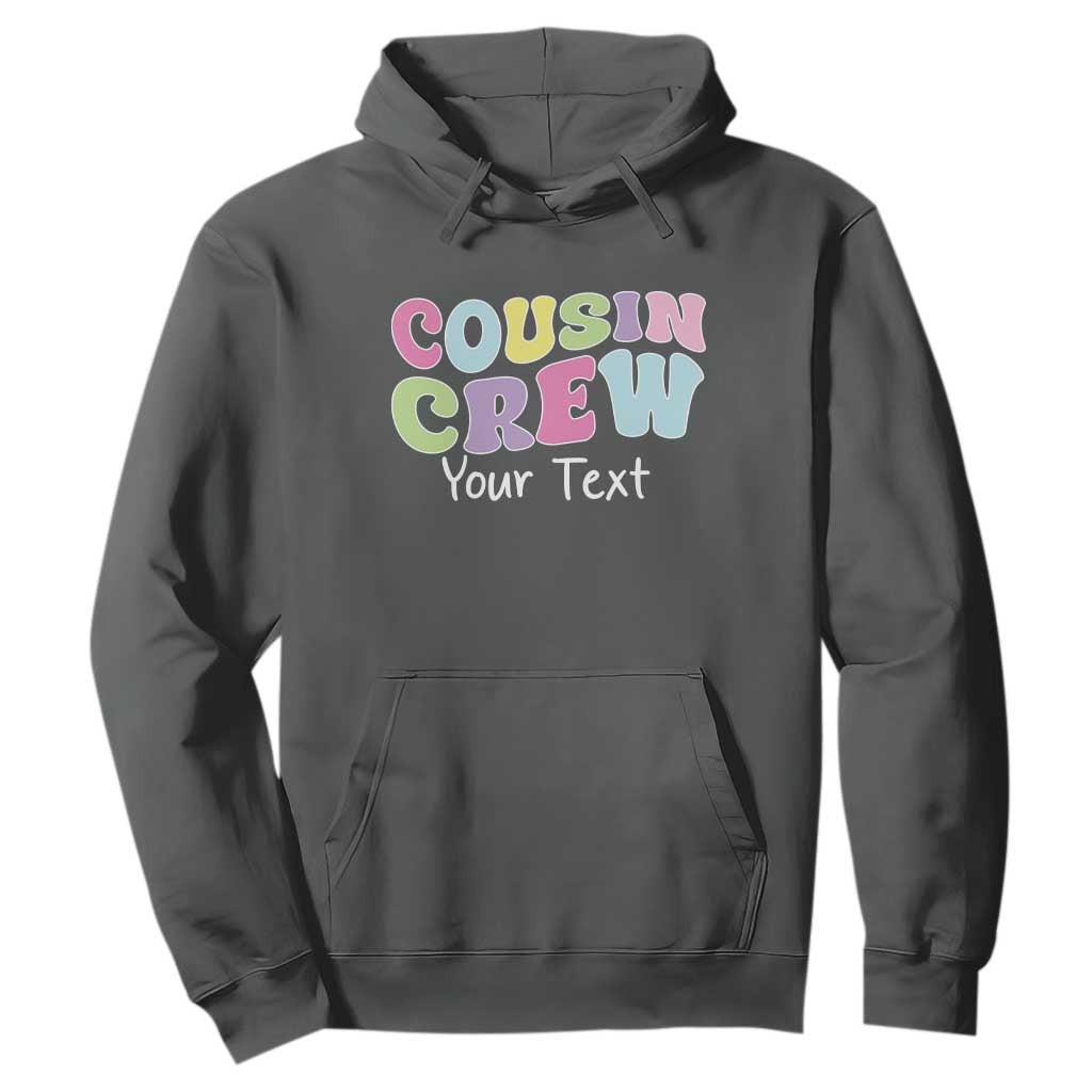 Personalized Matching Cousin Crew Hoodie Custom Name Retro Family Reunion Cousins Vacation TS10 Dark Heather Print Your Wear