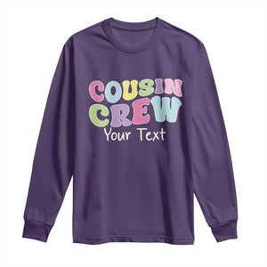 Personalized Matching Cousin Crew Long Sleeve Shirt Custom Name Retro Family Reunion Cousins Vacation TS10 Purple Print Your Wear