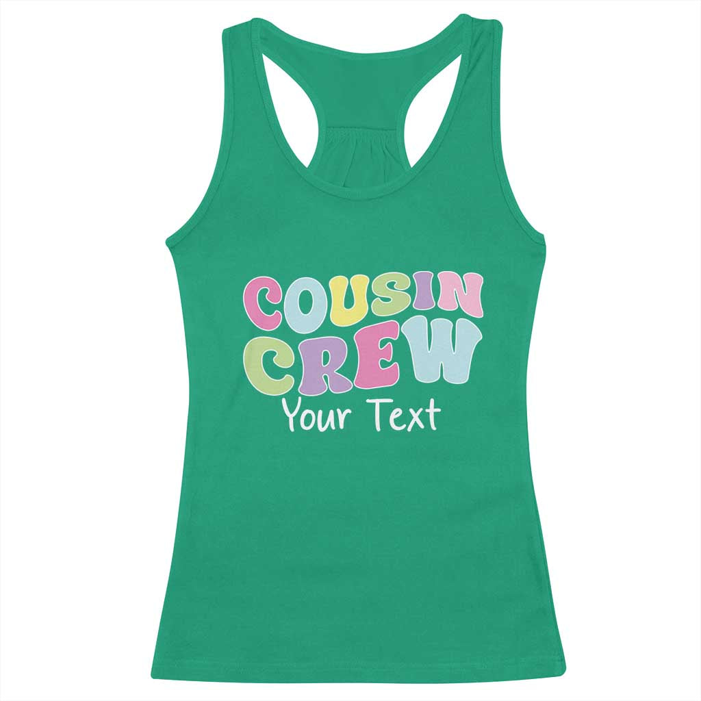 Personalized Matching Cousin Crew Racerback Tank Top Custom Name Retro Family Reunion Cousins Vacation TS10 Irish Green Print Your Wear