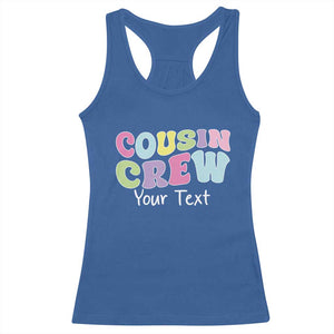 Personalized Matching Cousin Crew Racerback Tank Top Custom Name Retro Family Reunion Cousins Vacation TS10 Royal Blue Print Your Wear