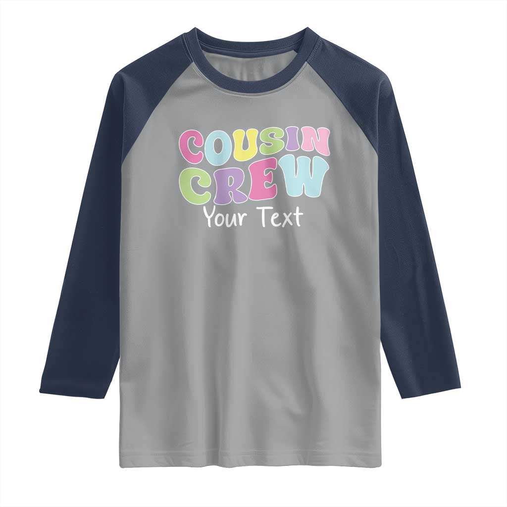 Personalized Matching Cousin Crew Raglan Shirt Custom Name Retro Family Reunion Cousins Vacation TS10 Sport Gray Navy Print Your Wear