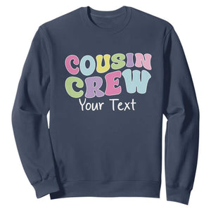 Personalized Matching Cousin Crew Sweatshirt Custom Name Retro Family Reunion Cousins Vacation TS10 Navy Print Your Wear