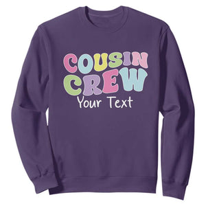 Personalized Matching Cousin Crew Sweatshirt Custom Name Retro Family Reunion Cousins Vacation TS10 Purple Print Your Wear