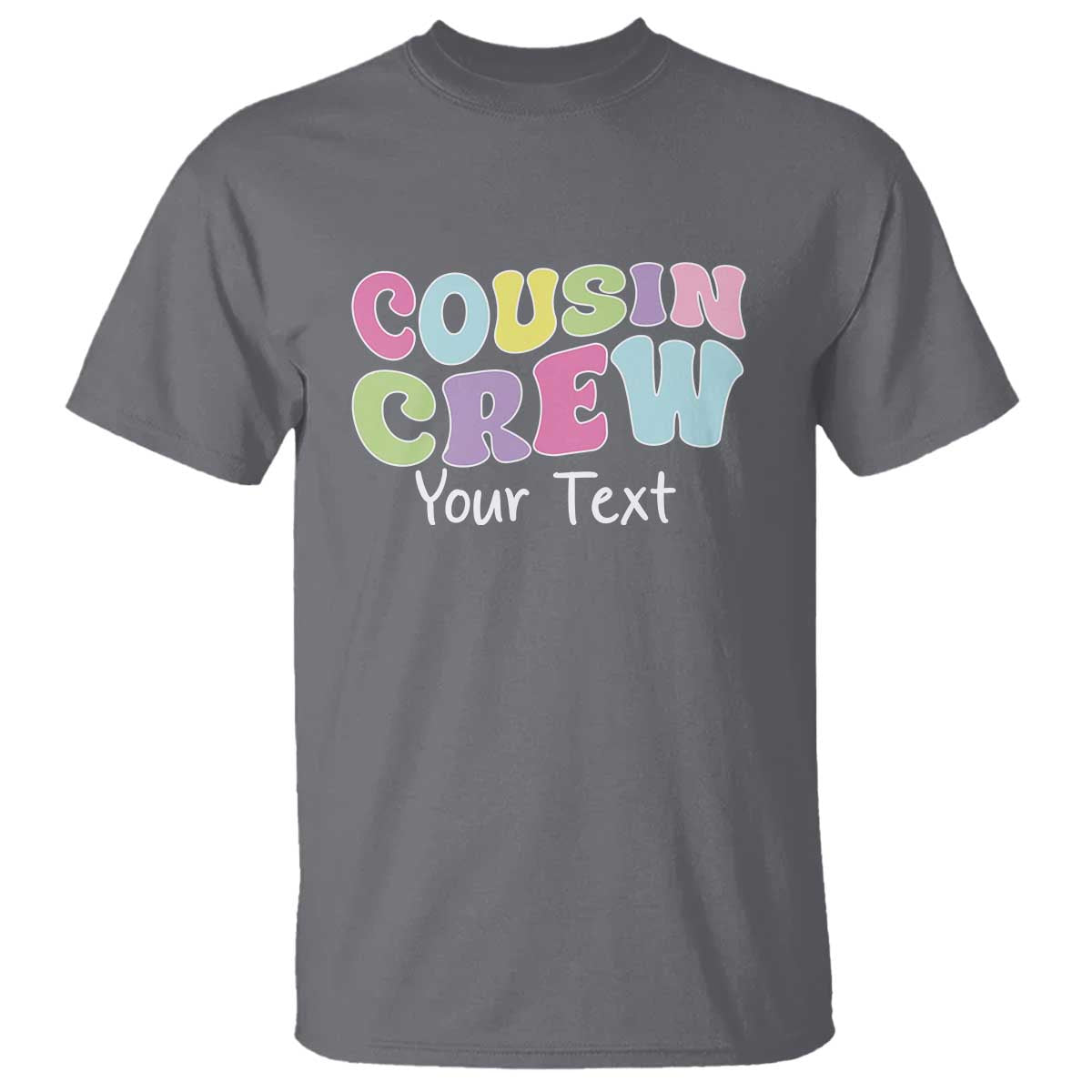 Personalized Matching Cousin Crew T Shirt Custom Name Retro Family Reunion Cousins Vacation TS10 Charcoal Print Your Wear