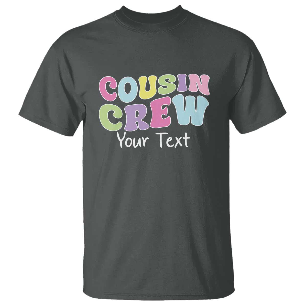 Personalized Matching Cousin Crew T Shirt Custom Name Retro Family Reunion Cousins Vacation TS10 Dark Heather Print Your Wear