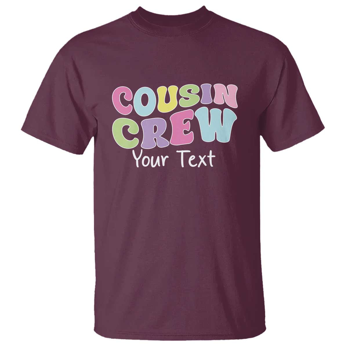 Personalized Matching Cousin Crew T Shirt Custom Name Retro Family Reunion Cousins Vacation TS10 Maroon Print Your Wear