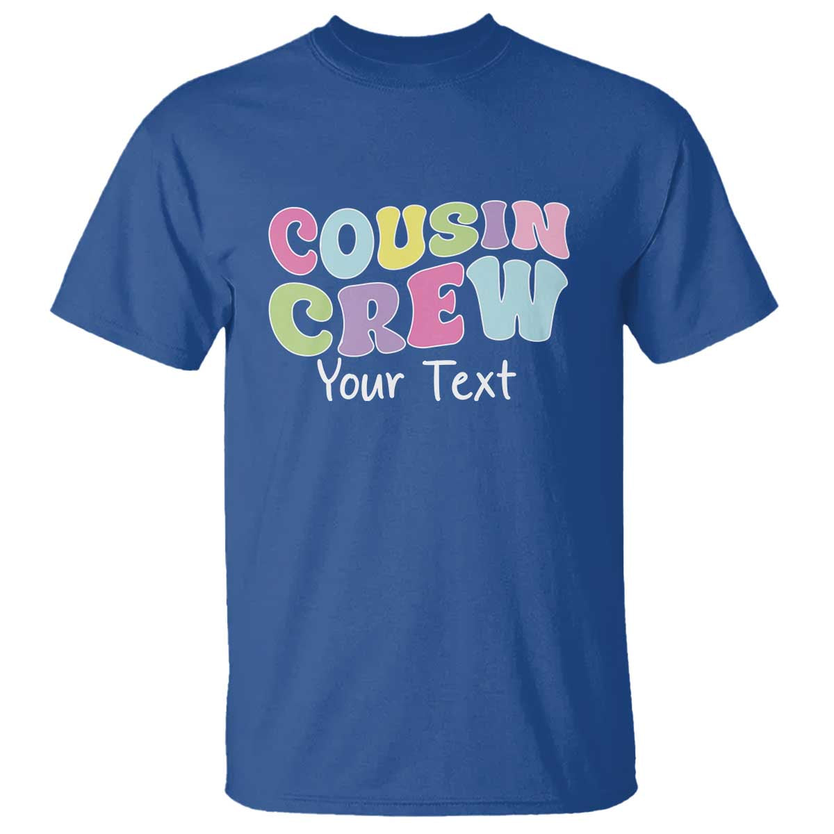 Personalized Matching Cousin Crew T Shirt Custom Name Retro Family Reunion Cousins Vacation TS10 Royal Blue Print Your Wear