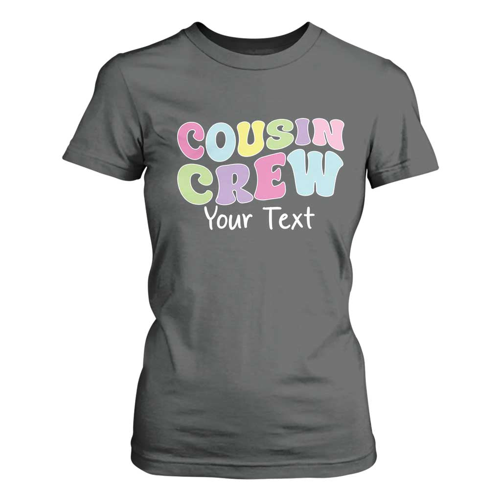Personalized Matching Cousin Crew T Shirt For Women Custom Name Retro Family Reunion Cousins Vacation TS10 Dark Heather Print Your Wear