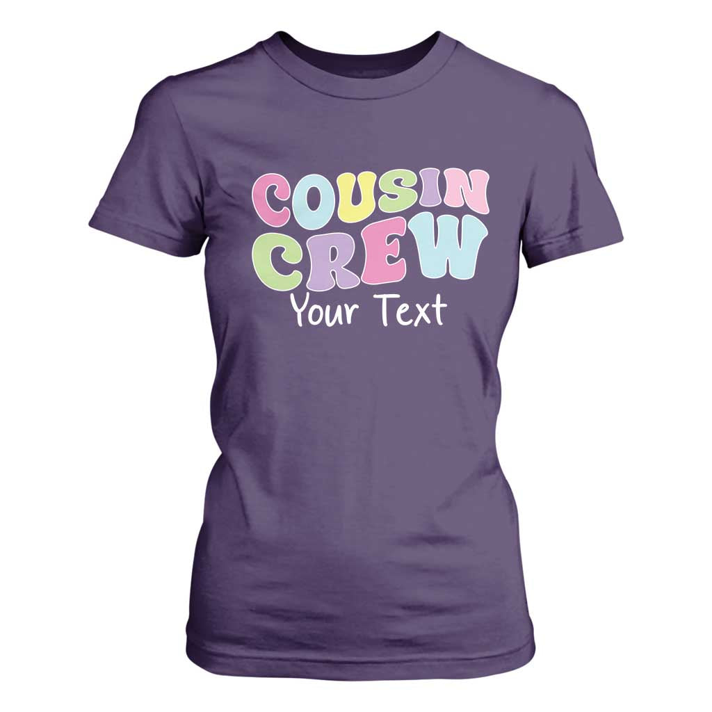 Personalized Matching Cousin Crew T Shirt For Women Custom Name Retro Family Reunion Cousins Vacation TS10 Purple Print Your Wear