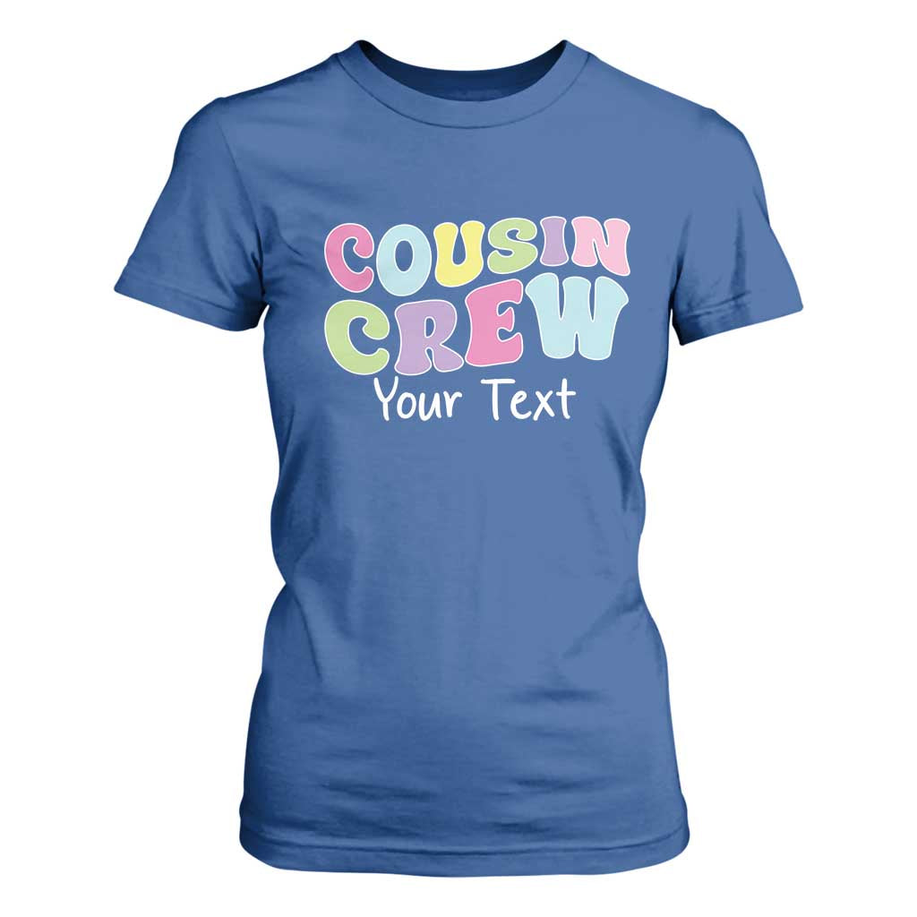 Personalized Matching Cousin Crew T Shirt For Women Custom Name Retro Family Reunion Cousins Vacation TS10 Royal Blue Print Your Wear