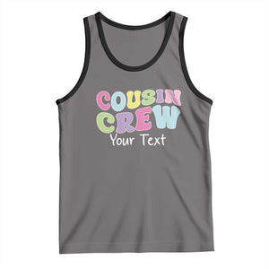 Personalized Matching Cousin Crew Tank Top Custom Name Retro Family Reunion Cousins Vacation TS10 Deep Heather Black Print Your Wear