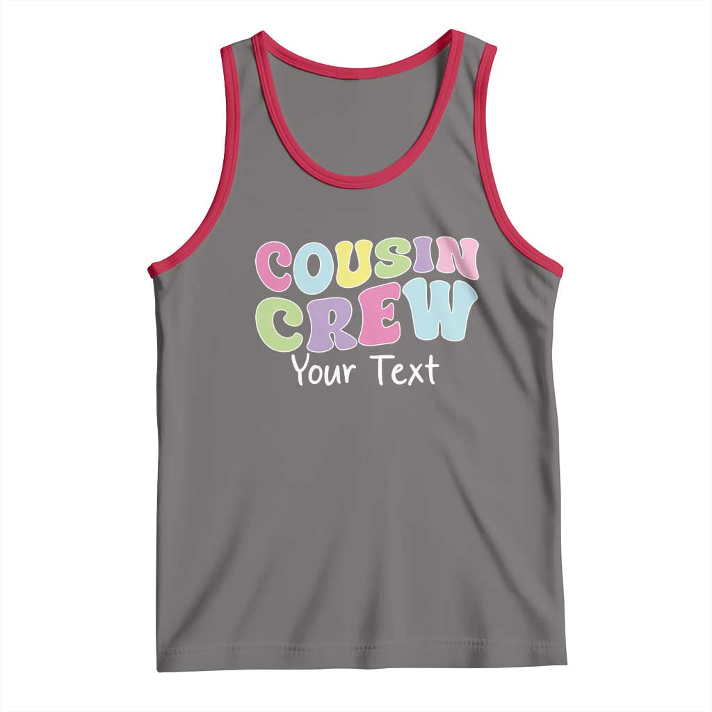 Personalized Matching Cousin Crew Tank Top Custom Name Retro Family Reunion Cousins Vacation TS10 Deep Heather Red Print Your Wear