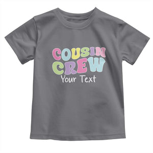 Personalized Matching Cousin Crew Toddler T Shirt Custom Name Retro Family Reunion Cousins Vacation TS10 Charcoal Print Your Wear