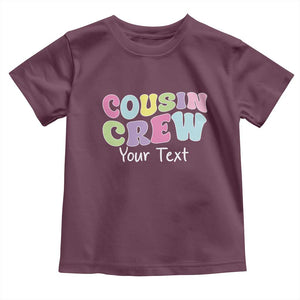 Personalized Matching Cousin Crew Toddler T Shirt Custom Name Retro Family Reunion Cousins Vacation TS10 Maroon Print Your Wear