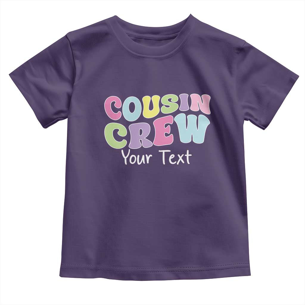 Personalized Matching Cousin Crew Toddler T Shirt Custom Name Retro Family Reunion Cousins Vacation TS10 Purple Print Your Wear