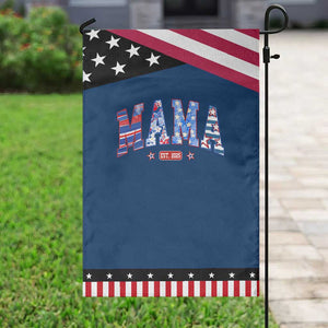 American Mama Est 2025 Garden Flag 4th of July Pregnancy Reveal TS10 Classic Blue Black Print Your Wear