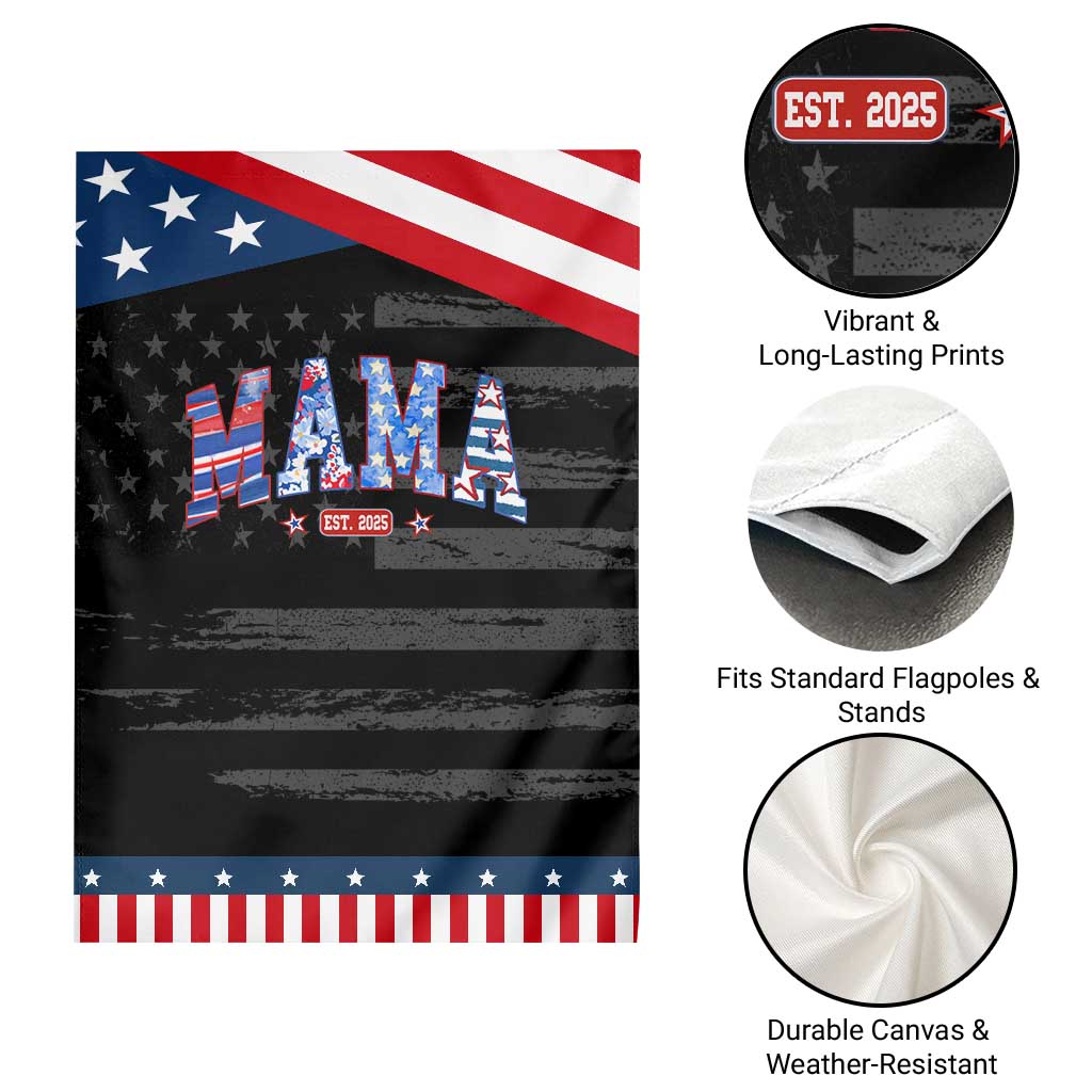 American Mama Est 2025 Garden Flag 4th of July Pregnancy Reveal TS10 Print Your Wear