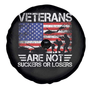 Veterans Are Not Suckers Or Losers Spare Tire Cover Veteran Vintage US Flag Protest TS10 Print Your Wear