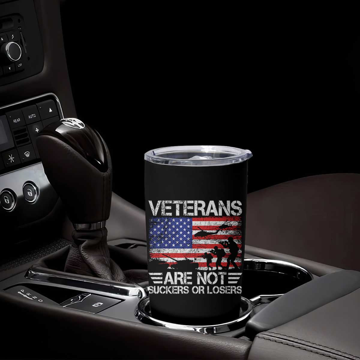 Veterans Are Not Suckers Or Losers Tumbler Cup Veteran Vintage US Flag Protest TS10 Print Your Wear