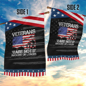 Veterans Are Not Suckers Or Losers Garden Flag Veteran Vintage US Flag Protest TS10 Print Your Wear