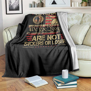 Veterans Are Not Suckers Or Losers Throw Blanket Vintage Old 1776 Vintage Flag We The People Veteran Patriotic TS10 Print Your Wear