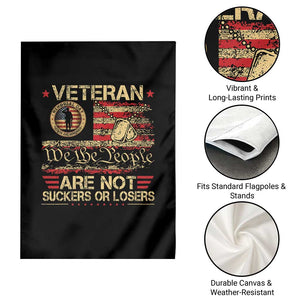 Veterans Are Not Suckers Or Losers Garden Flag Vintage Old 1776 Vintage Flag We The People Veteran Patriotic TS10 Print Your Wear