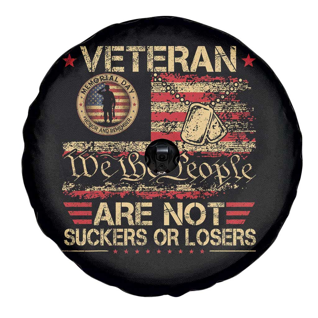 Veterans Are Not Suckers Or Losers Spare Tire Cover Vintage Old 1776 Vintage Flag We The People Veteran Patriotic TS10 Print Your Wear