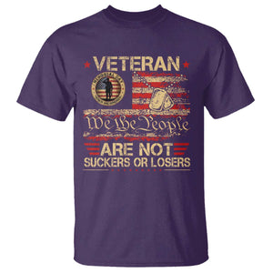Veterans Are Not Suckers Or Losers T Shirt Vintage Old 1776 Vintage Flag We The People Veteran Patriotic TS10 Purple Print Your Wear