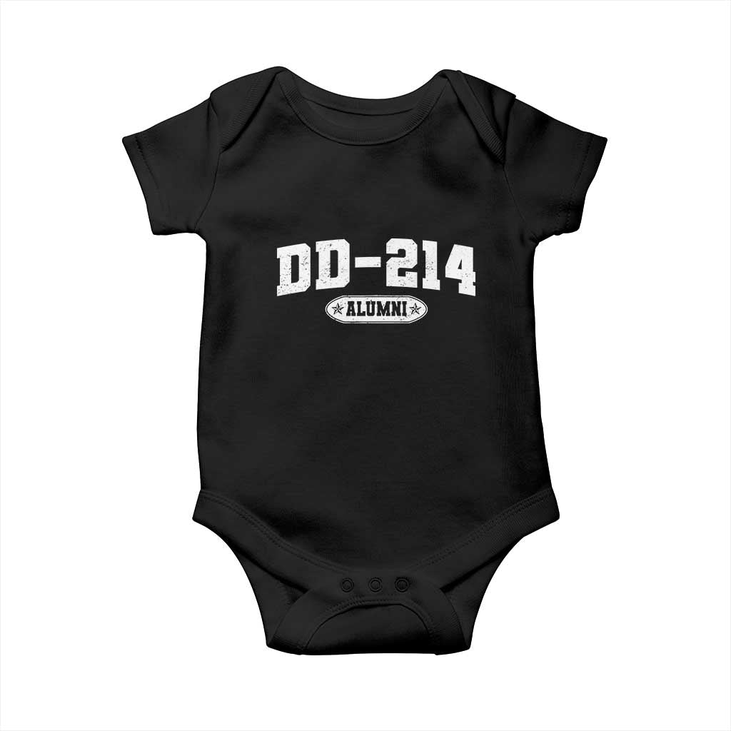 DD-214 Alumni Baby Onesie US Army Pride Military Veteran Retired TS10 Black Print Your Wear