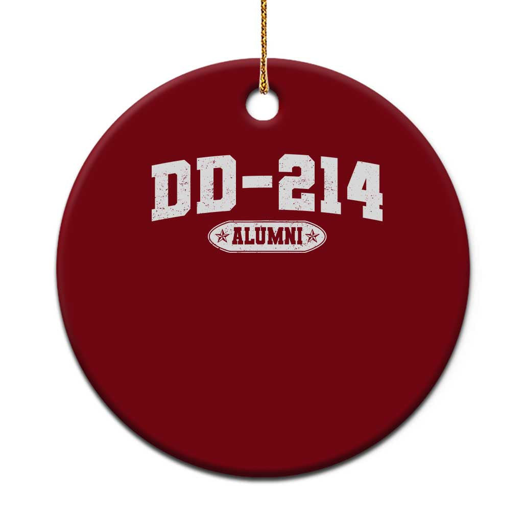 DD-214 Alumni Ceramic Ornament US Army Pride Military Veteran Retired TS10 1pc Red Print Your Wear