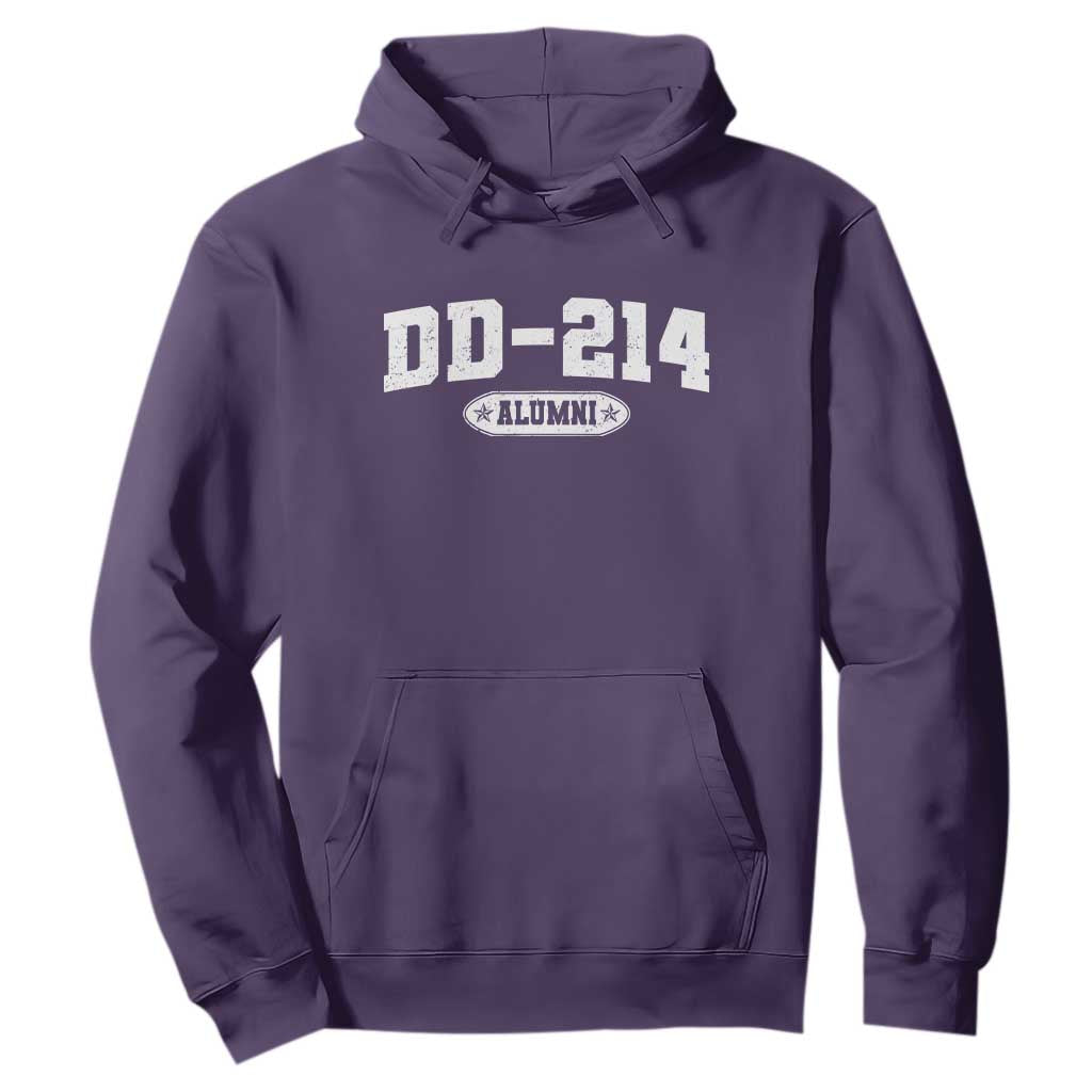 DD-214 Alumni Hoodie US Army Pride Military Veteran Retired TS10 Purple Print Your Wear