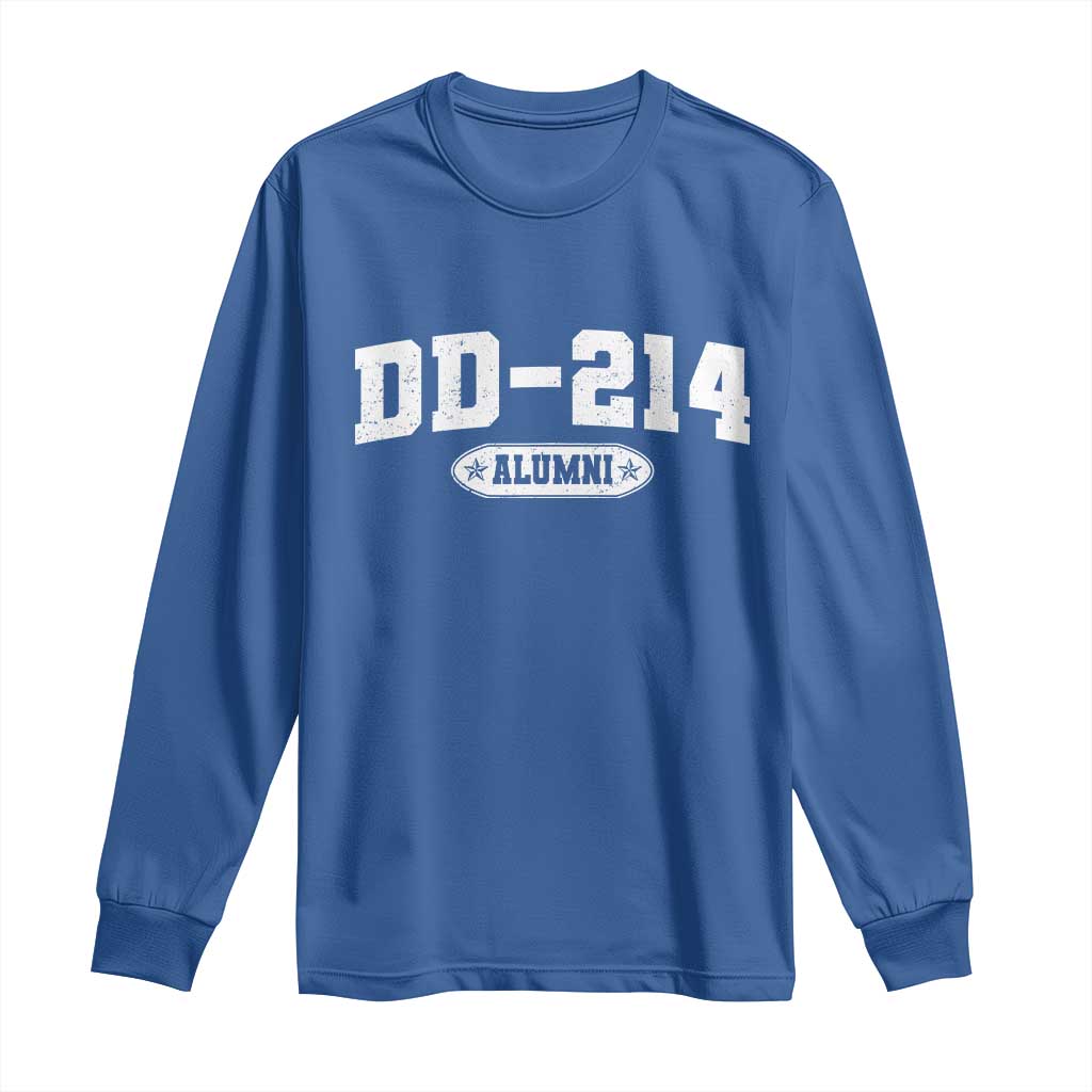 DD-214 Alumni Long Sleeve Shirt US Army Pride Military Veteran Retired TS10 Royal Blue Print Your Wear