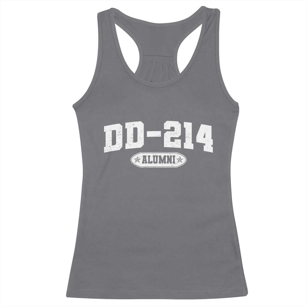 DD-214 Alumni Racerback Tank Top US Army Pride Military Veteran Retired TS10 Charcoal Print Your Wear