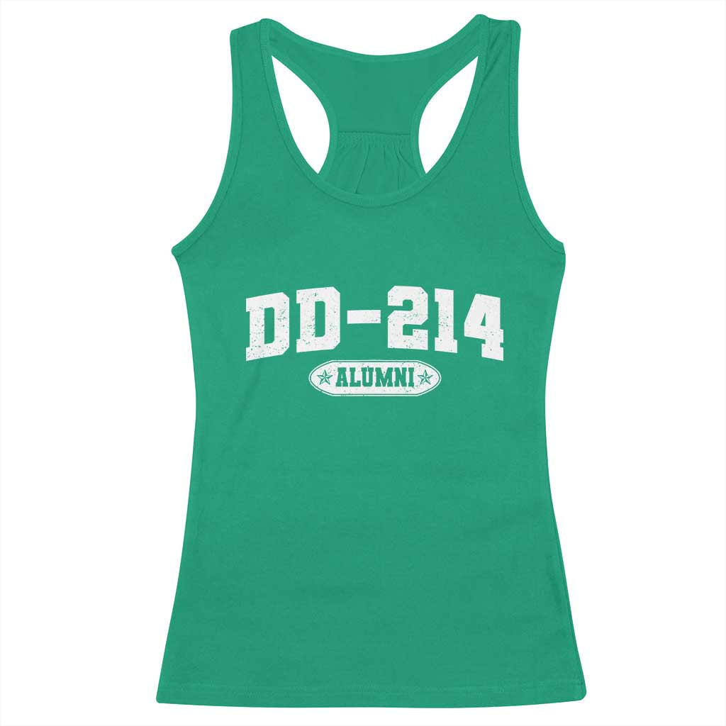 DD-214 Alumni Racerback Tank Top US Army Pride Military Veteran Retired TS10 Irish Green Print Your Wear
