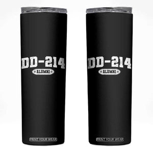 DD-214 Alumni Skinny Tumbler US Army Pride Military Veteran Retired TS10 Black Print Your Wear