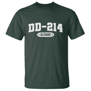 DD-214 Alumni T Shirt - US Army Pride Military Veteran Retired Service Honor Tee TS10 Dark Forest Green Print Your Wear