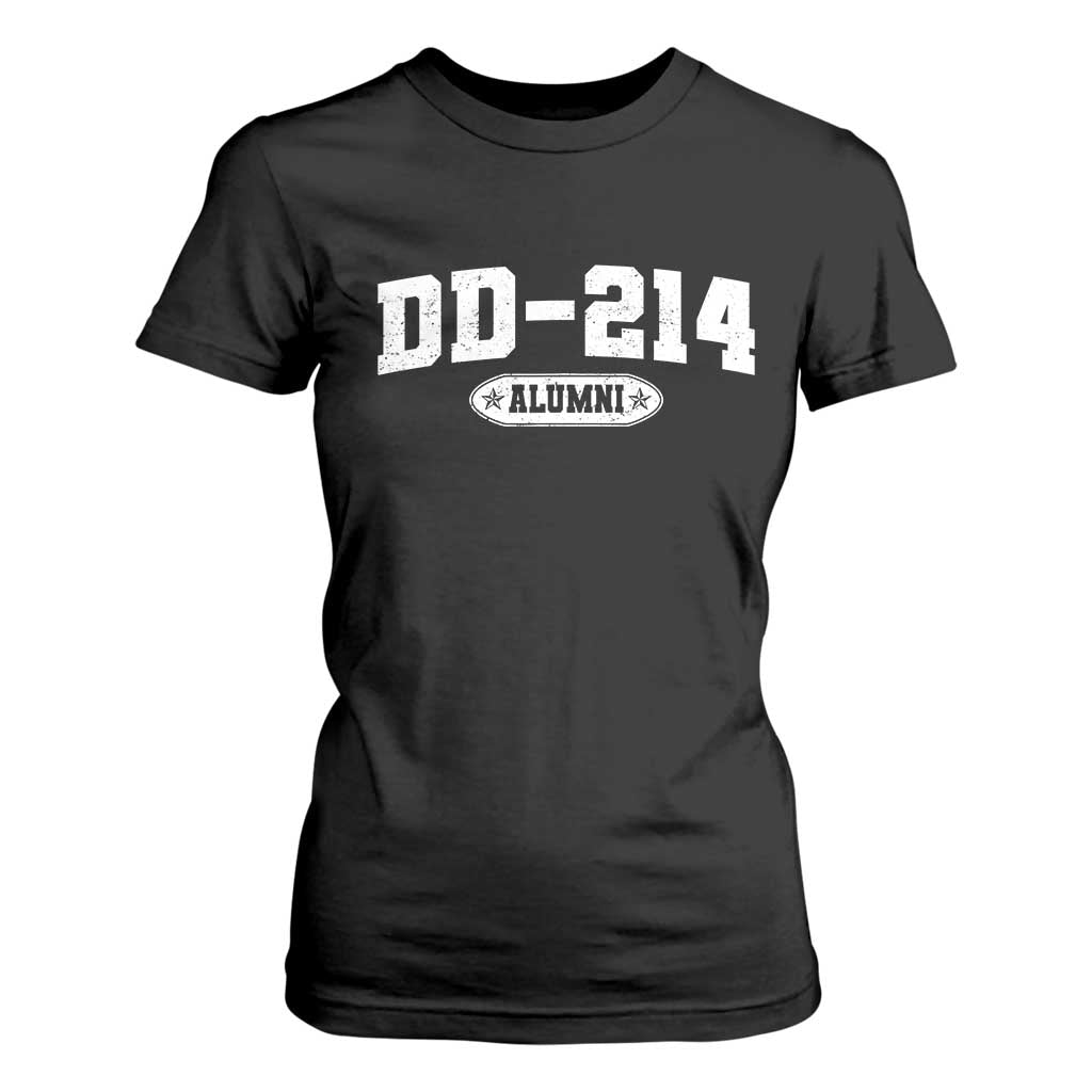 DD-214 Alumni T Shirt For Women US Army Pride Military Veteran Retired TS10 Black Print Your Wear