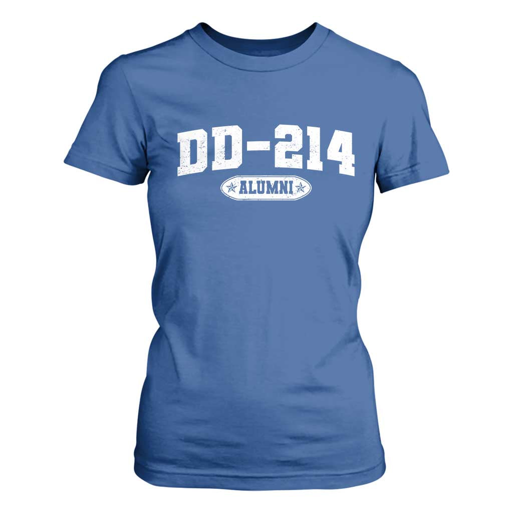 DD-214 Alumni T Shirt For Women US Army Pride Military Veteran Retired TS10 Royal Blue Print Your Wear