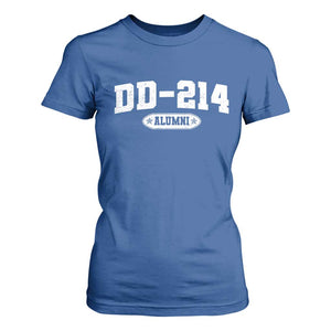 DD-214 Alumni T Shirt For Women US Army Pride Military Veteran Retired TS10 Royal Blue Print Your Wear