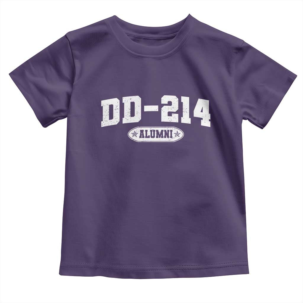 DD-214 Alumni Toddler T Shirt US Army Pride Military Veteran Retired TS10 Purple Print Your Wear