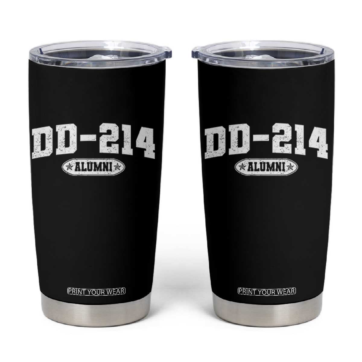 DD-214 Alumni Tumbler Cup US Army Pride Military Veteran Retired TS10 Black Print Your Wear