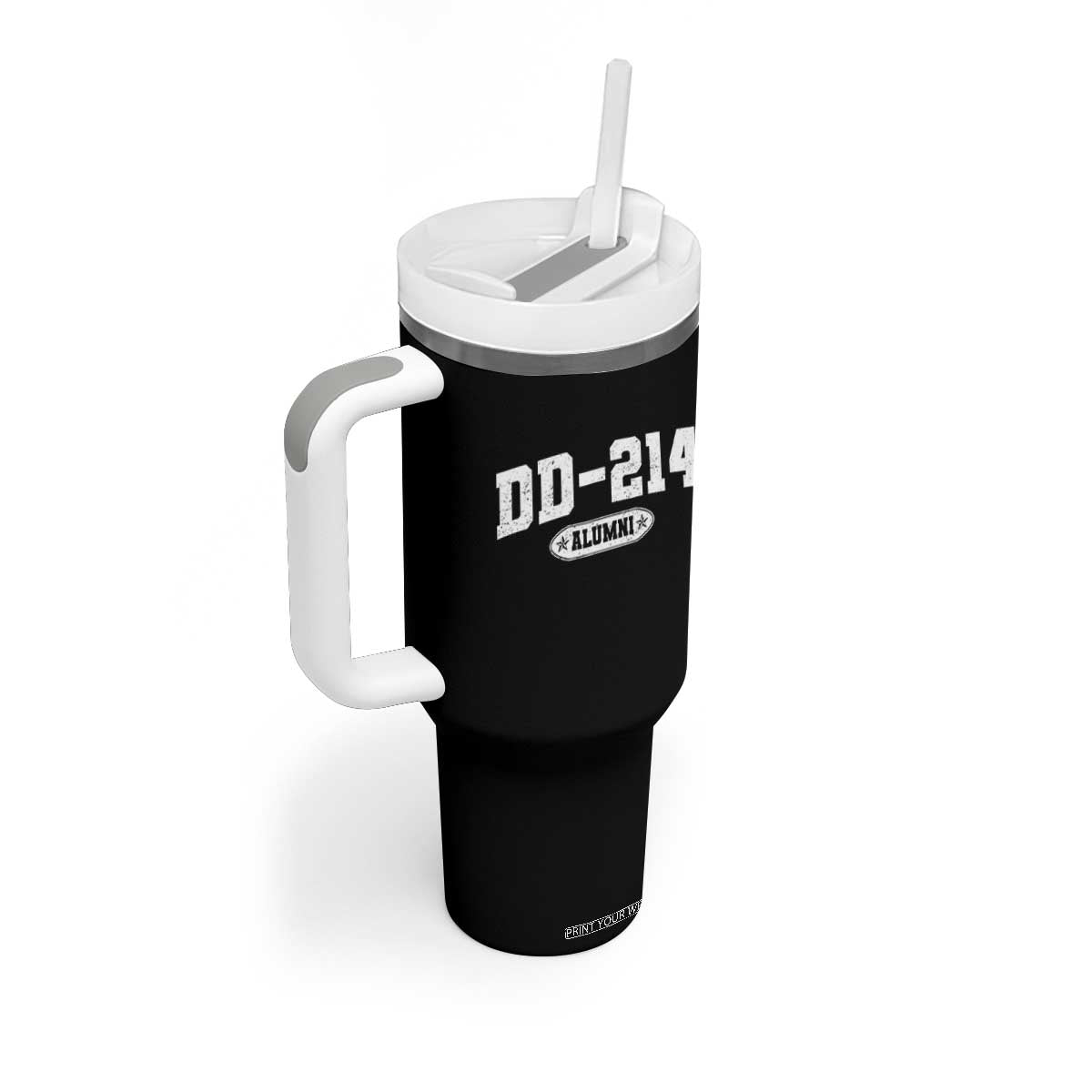DD-214 Alumni Tumbler With Handle US Army Pride Military Veteran Retired TS10 Print Your Wear