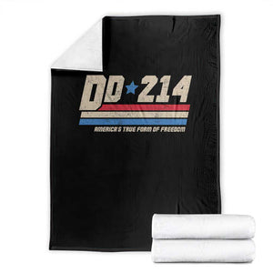 DD-214 Throw Blanket Armed Forces Military Alumni Vintage Veteran TS10 Black Print Your Wear