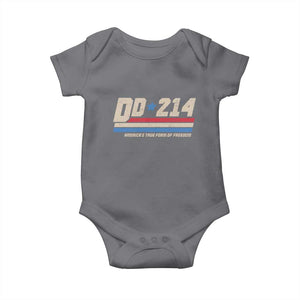 DD-214 Baby Onesie Armed Forces Military Alumni Vintage Veteran TS10 Charcoal Print Your Wear